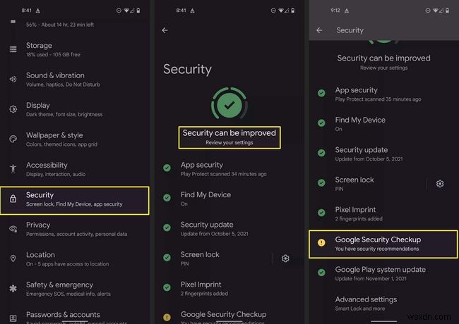 Android 12 सुरक्षा हब तक कैसे पहुंचें