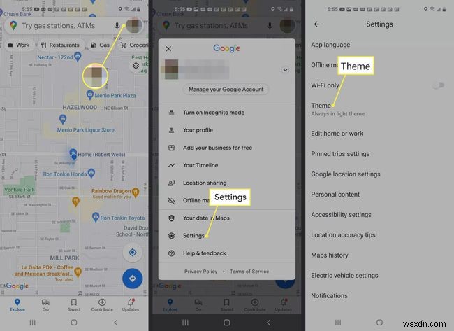 Android पर Google मानचित्र डार्क मोड कैसे चालू करें