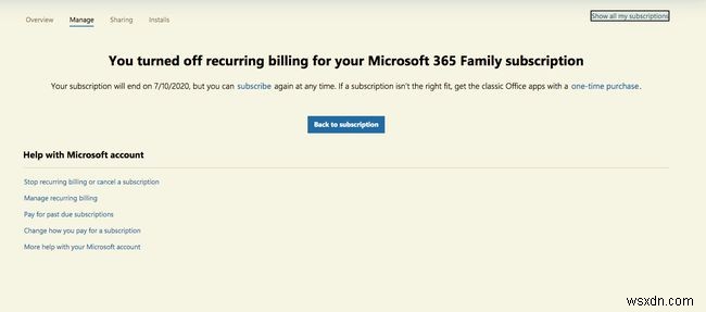Microsoft 365 कैसे रद्द करें