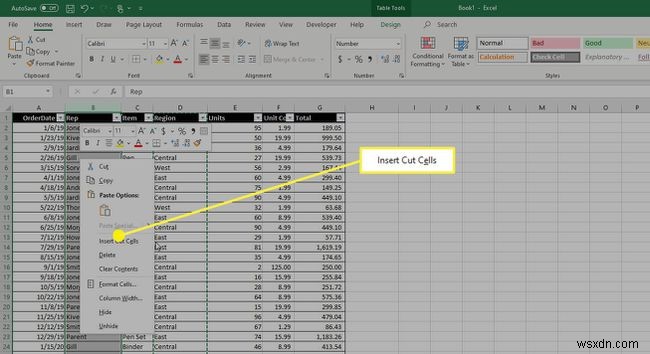 Excel में कॉलम कैसे मूव करें