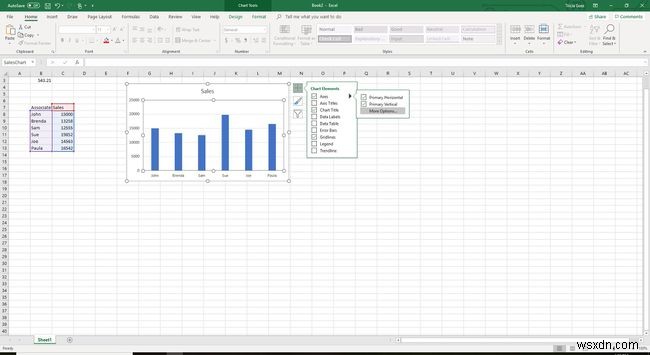 जानें कि Excel में चार्ट अक्षों को कैसे दिखाना या छिपाना है