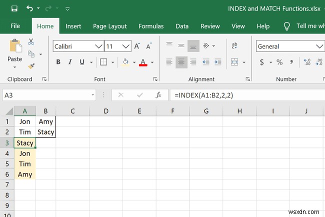 Excel में INDEX और MATCH फंक्शन का उपयोग कैसे करें