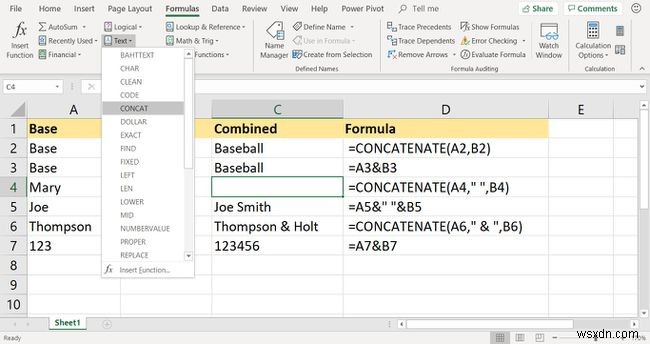 कोशिकाओं को संयोजित करने के लिए Excel CONCATENATE फ़ंक्शन का उपयोग कैसे करें