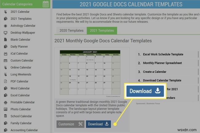 Google डॉक्स में कैलेंडर टेम्प्लेट का उपयोग कैसे करें