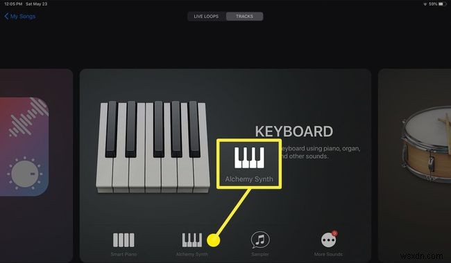 अपने Mac कीबोर्ड को गैराजबैंड पियानो में बदलें