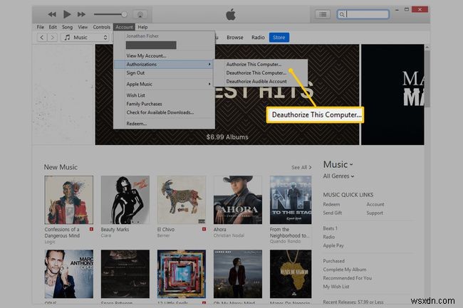 पुराने या मृत कंप्यूटर (Apple Music, बहुत) पर iTunes को अनधिकृत कैसे करें