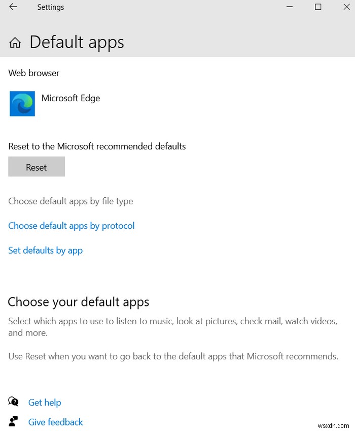 Windows गतिविधियों और एक्सटेंशन के लिए डिफ़ॉल्ट ऐप्स कैसे सेट करें
