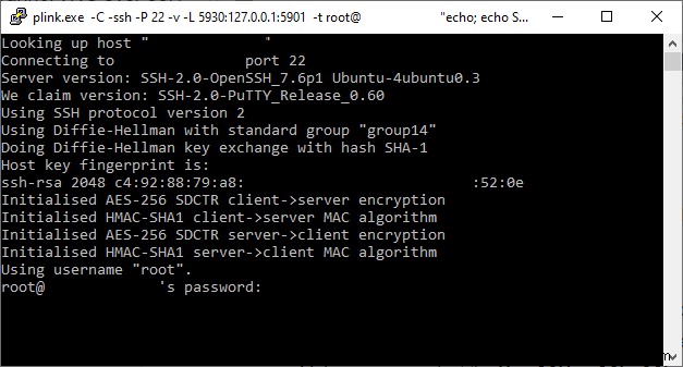 SSH . पर VNC को कैसे टनल करें 