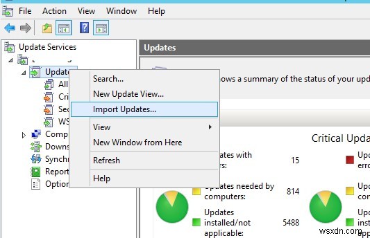 Microsoft अद्यतन कैटलॉग से WSUS में अद्यतन को मैन्युअल रूप से आयात (जोड़ें) कैसे करें? 