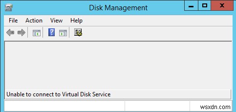डिस्क प्रबंधन में वर्चुअल डिस्क सेवा को प्रारंभ या कनेक्ट करने में असमर्थ 