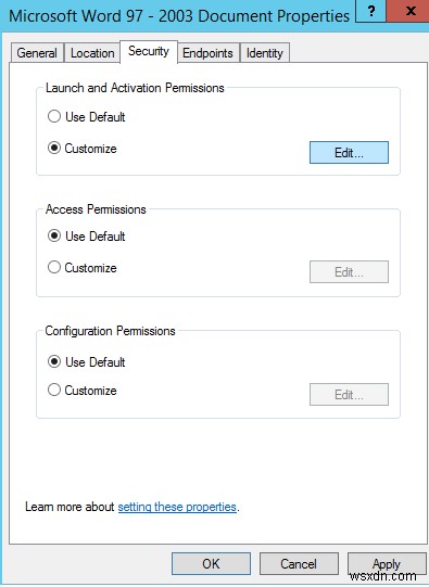Windows में DistributedCOM त्रुटि 10016:अनुप्रयोग-विशिष्ट अनुमति सेटिंग्स स्थानीय सक्रियण अनुमति नहीं देती हैं 