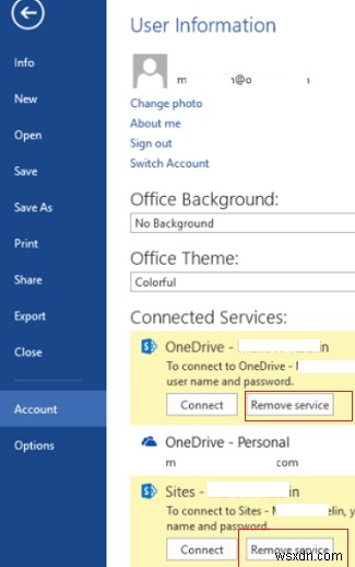 Office 365/2019/2016 त्रुटि:आपके संगठन का एक अन्य खाता पहले से ही कंप्यूटर पर साइन इन है 