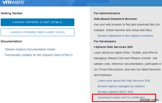 VMWare vSphere:डेटास्टोर में फ़ाइलें अपलोड करने में विफल 