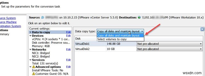 VMWare ESXi . पर VMDK वर्चुअल डिस्क का आकार सिकोड़ना 