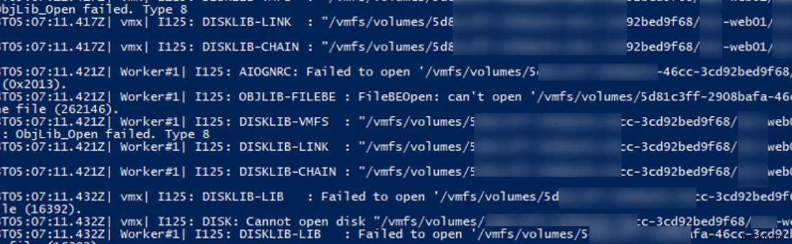 VMWare त्रुटि:लॉक होने के बाद से किसी फ़ाइल तक पहुँचने में असमर्थ 