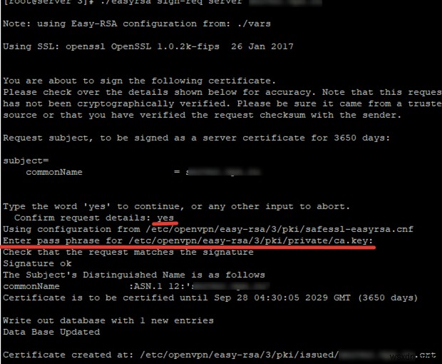 Linux CentOS/RHEL पर OpenVPN सर्वर स्थापित और कॉन्फ़िगर करें 
