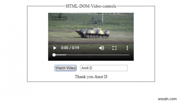 HTML DOM वीडियो संपत्ति को नियंत्रित करता है 