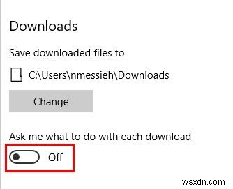 डाउनलोड सहेजने के लिए Microsoft एज प्रॉम्प्ट को अक्षम कैसे करें 