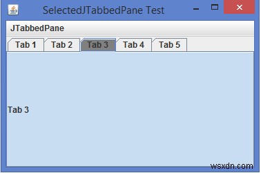 हम जावा में JTabbedPane के चयनित टैब को कैसे हाइलाइट कर सकते हैं? 