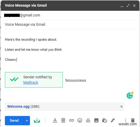 Gmail में ध्वनि संदेश कैसे भेजें