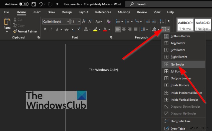 Microsoft Word को स्वचालित रूप से क्षैतिज रेखाएँ बनाने से कैसे रोकें 
