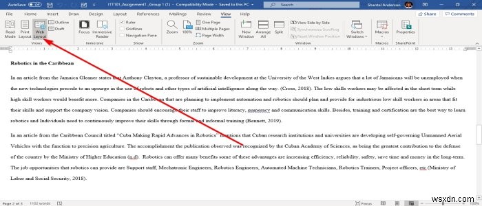 Microsoft Word में किसी दस्तावेज़ में विभिन्न दृश्य कैसे लागू करें? 
