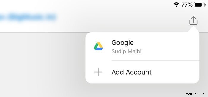 आईपैड पर गूगल ड्राइव में आउटलुक ईमेल अटैचमेंट कैसे सेव करें 