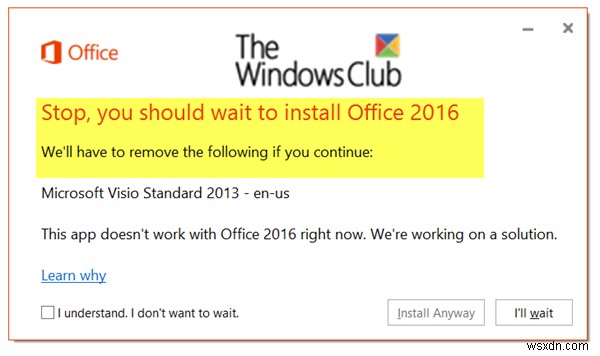 रुकें, आपको Windows 10 पर Office 2016 त्रुटि स्थापित करने के लिए प्रतीक्षा करनी चाहिए 