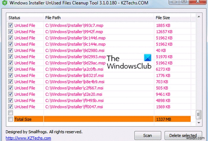 Windows इंस्टालर फ़ोल्डर से अप्रयुक्त .MSI और .MSP फ़ाइलों को कैसे साफ़ करें 