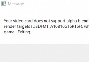 आपका वीडियो कार्ड अल्फा ब्लेंडिंग का समर्थन नहीं करता 