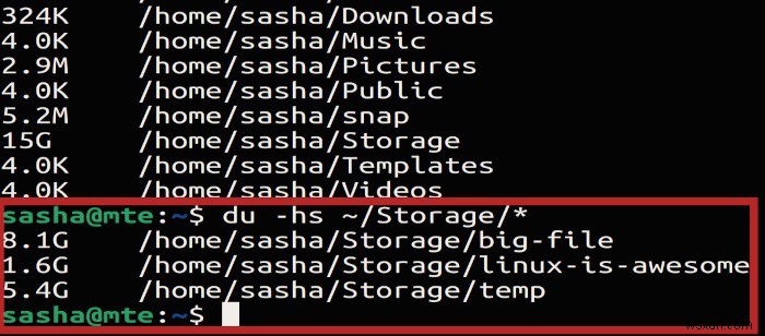 Linux में डिस्क स्थान खाली करने के लिए du का उपयोग करना 
