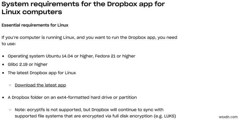 गैर-Ext4 लिनक्स फाइल सिस्टम में ड्रॉपबॉक्स का उपयोग कैसे करें 