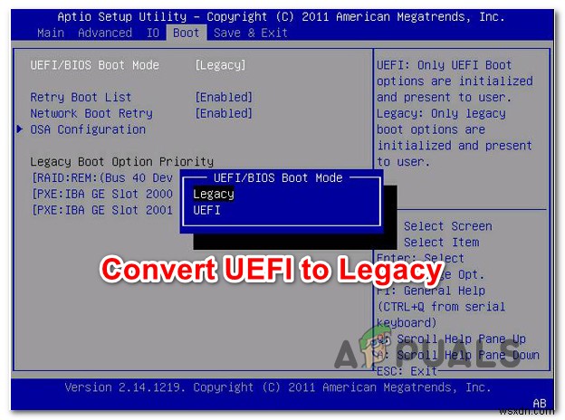 विंडोज़ (7, 8 और 10) पर यूईएफआई को लीगेसी BIOS में कैसे बदलें
