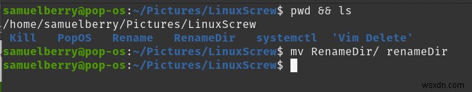 लिनक्स में एक निर्देशिका का नाम कैसे बदलें 