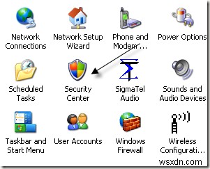 Windows XP में  आपका कंप्यूटर खतरे में हो सकता है  को बंद या हटा दें