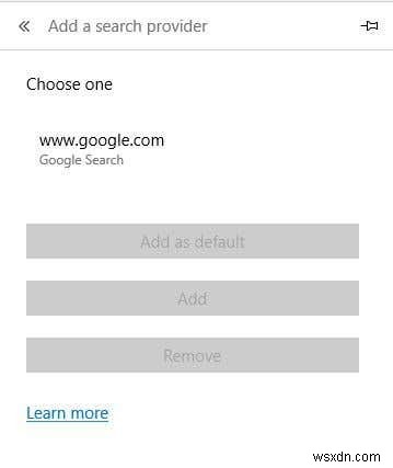 Microsoft Edge में डिफ़ॉल्ट खोज प्रदाता को Google में बदलें 