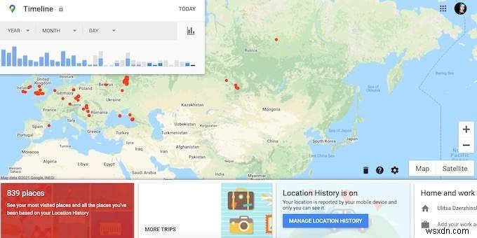 अपना Google मानचित्र खोज इतिहास कैसे देखें