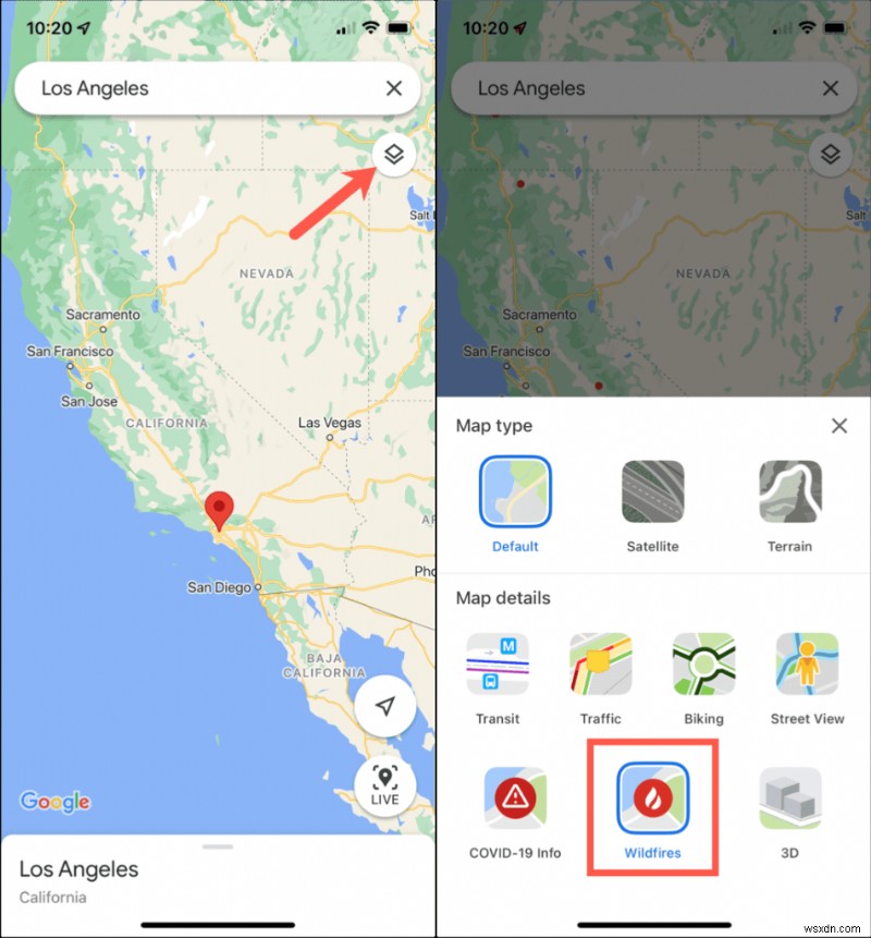 Google मैप वाइल्डफायर ट्रैकिंग का उपयोग कैसे करें
