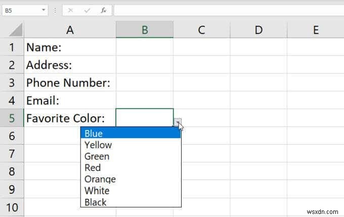Excel में ड्रॉप डाउन लिस्ट कैसे बनाएं