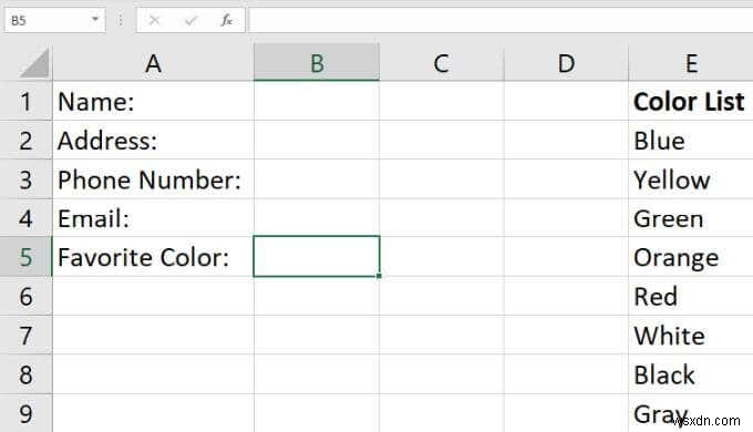 Excel में ड्रॉप डाउन लिस्ट कैसे बनाएं
