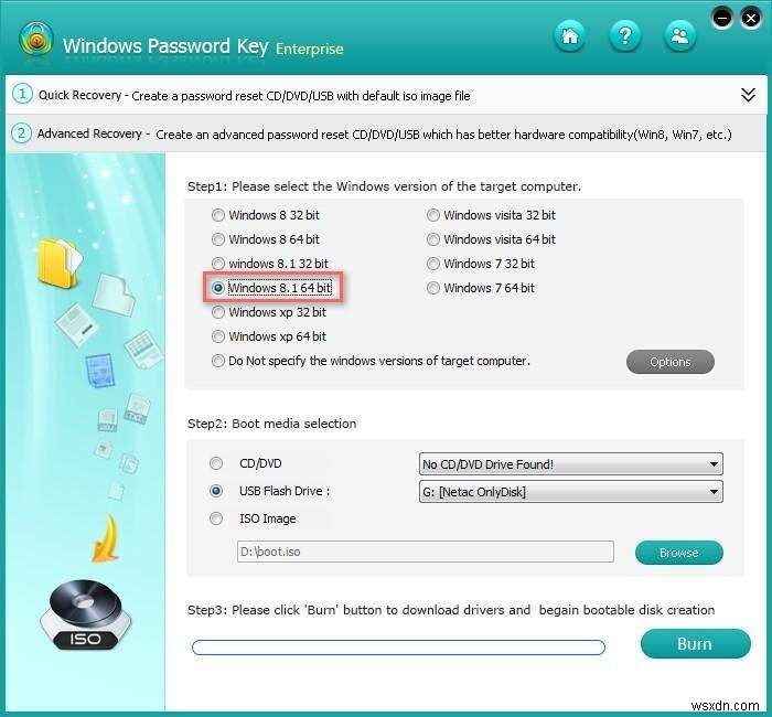 Windows 10 पासवर्ड कैसे बनाएं ISO के साथ USB/CD रीसेट करें
