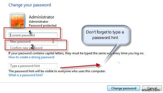 विंडोज 7 का पासवर्ड कैसे बदलें