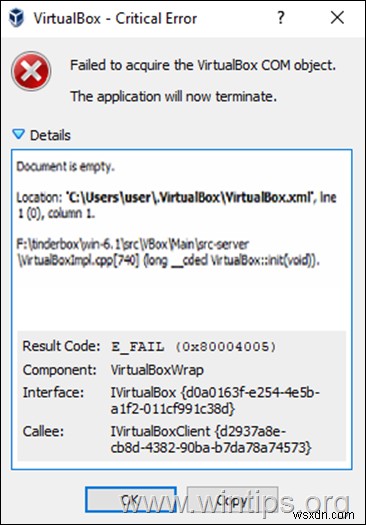 FIX:VirtualBox दस्तावेज़ खाली है (हल किया गया)