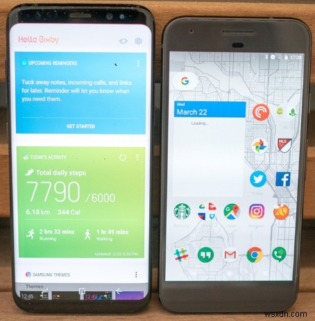 सैमसंग गैलेक्सी S8 बनाम Google Pixel 2 - कठिन चयन!
