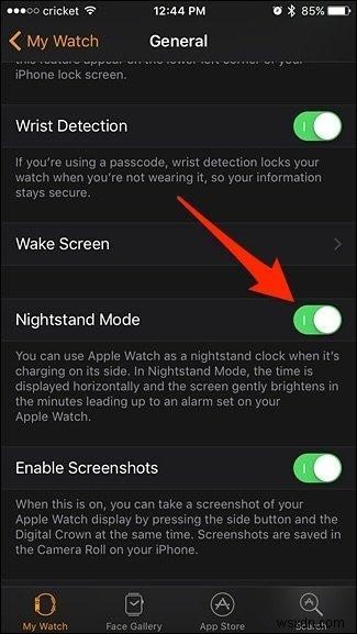 Apple Watch के नाइट स्टैंड मोड का उपयोग कैसे करें