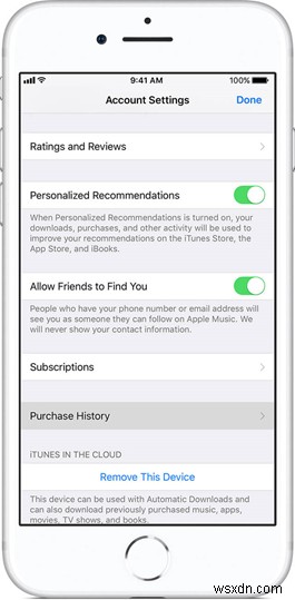 iPhone पर अपनी Apple ID और विस्तृत खरीदारी इतिहास कैसे देखें