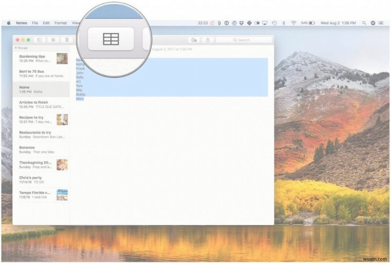 Mac OS High Sierra में नोट्स की नई विशेषताओं के बारे में सब कुछ जानें