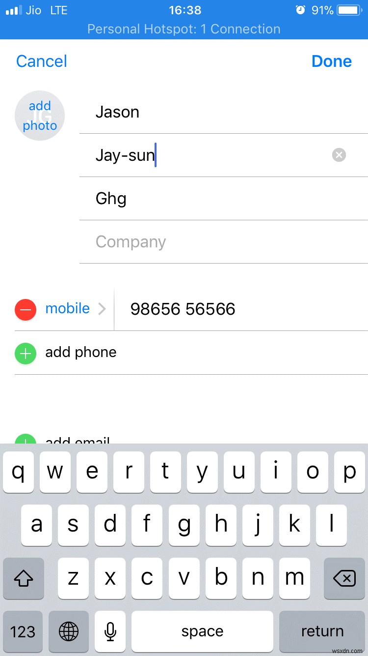 अपने iPhone पर संपर्कों में ध्वन्यात्मक नाम कैसे जोड़ें
