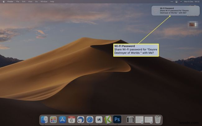 Mac से iPhone पर वाई-फाई पासवर्ड कैसे शेयर करें