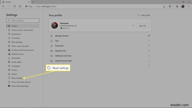 Microsoft Edge को रीसेट कैसे करें